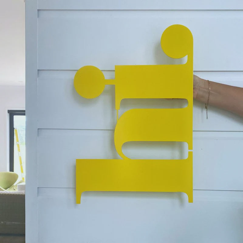 Hi - Steel Wall Art Yellow