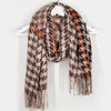 S + G Houndstooth Blush and Orange Scarf