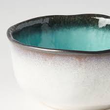 Sky Blue Round Uneven Bowl