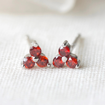 Birthstone Studs  - Silver