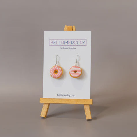 Foodie Clay Earrings - Donuts