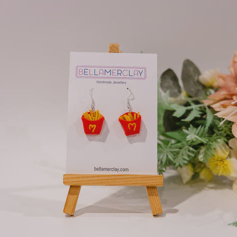 Foodie Clay Earrings - Fries