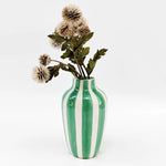 Halcyon Striped Vase - Green
