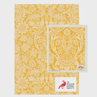 William Morris Tea Towel/Dishcloth Set - Sunflower Yellow
