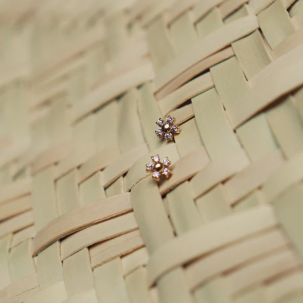 Gold Manuka Gem Studs