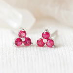 Birthstone Studs  - Silver