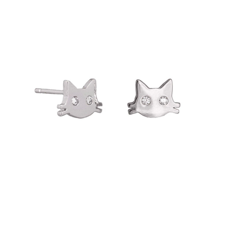 Silver Misty Bunny Studs