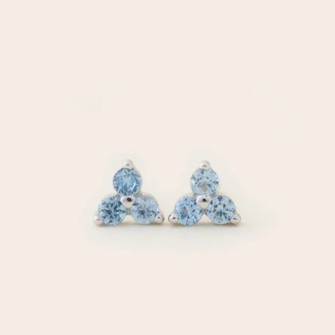 Birthstone Studs  - Silver