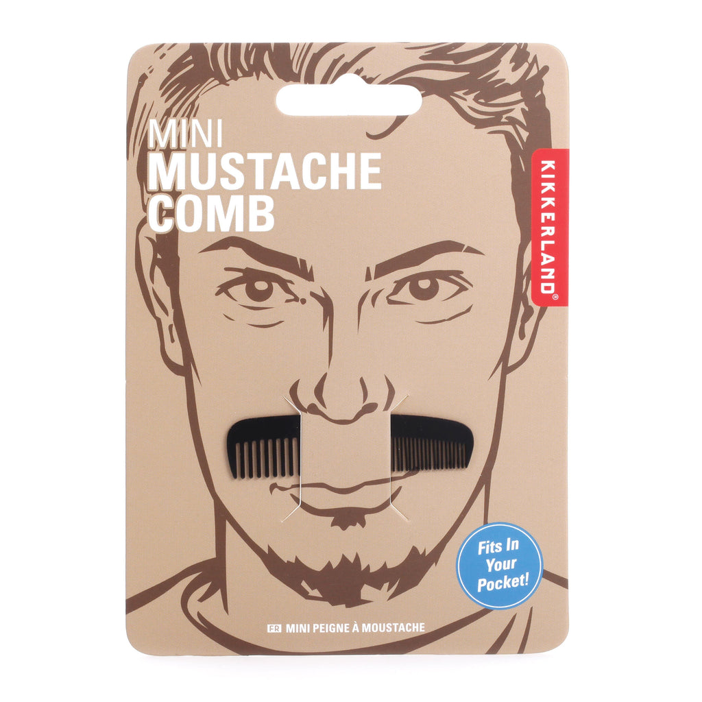 Mini Mustache Comb Personal Care Kikkerland 