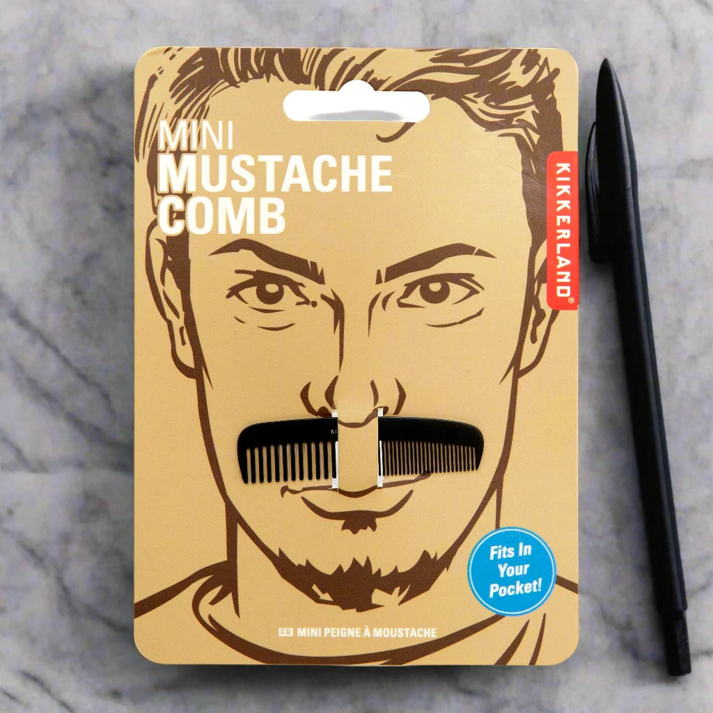 Mini Mustache Comb Personal Care Kikkerland 