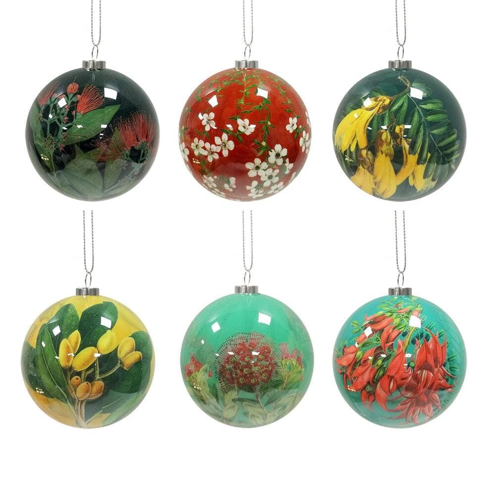 Native NZ Flora Christmas Bauble Set