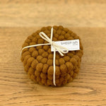Felt ball Coasters - set of 4