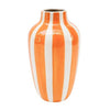 Halcyon Striped Vase - Orange