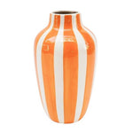 Halcyon Striped Vase - Orange