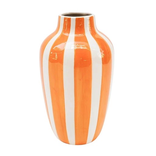 Halcyon Striped Vase - Orange