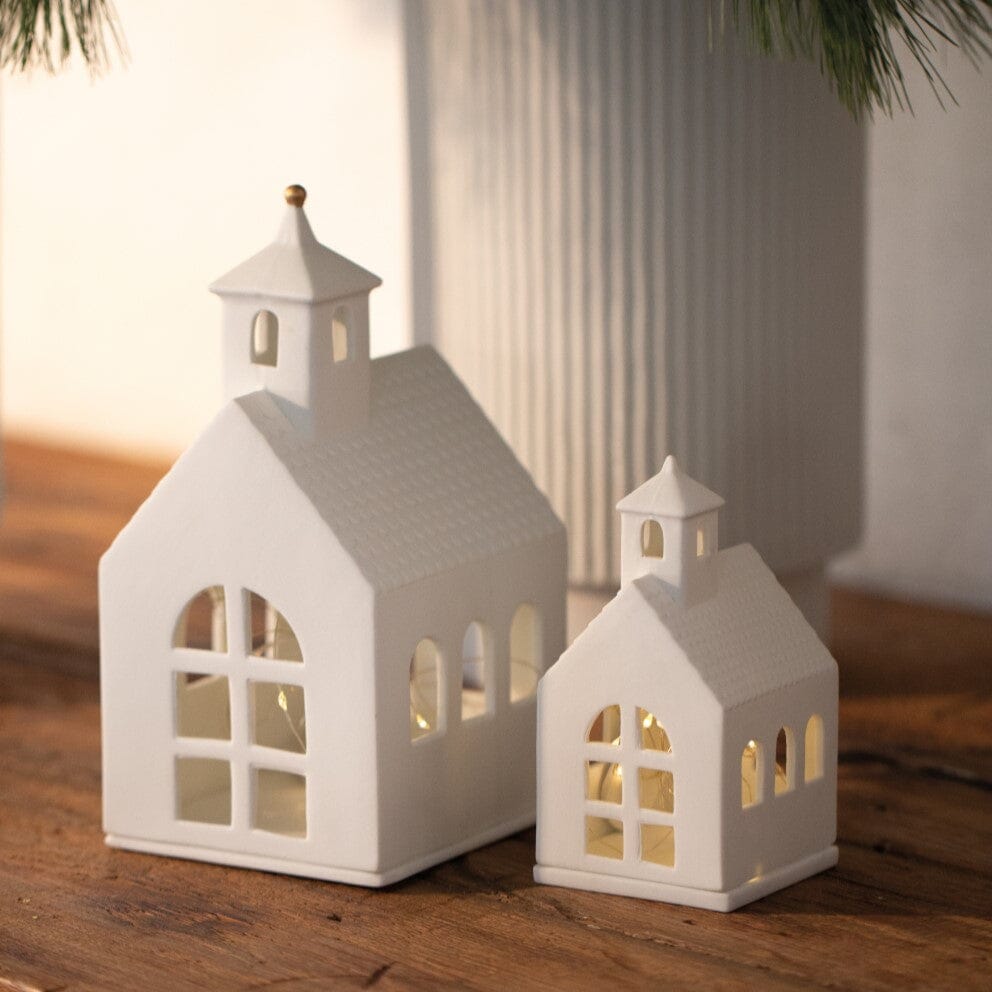 Porcelain Tealight House- Large Chapel