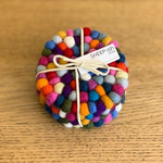Felt ball Coasters - set of 4