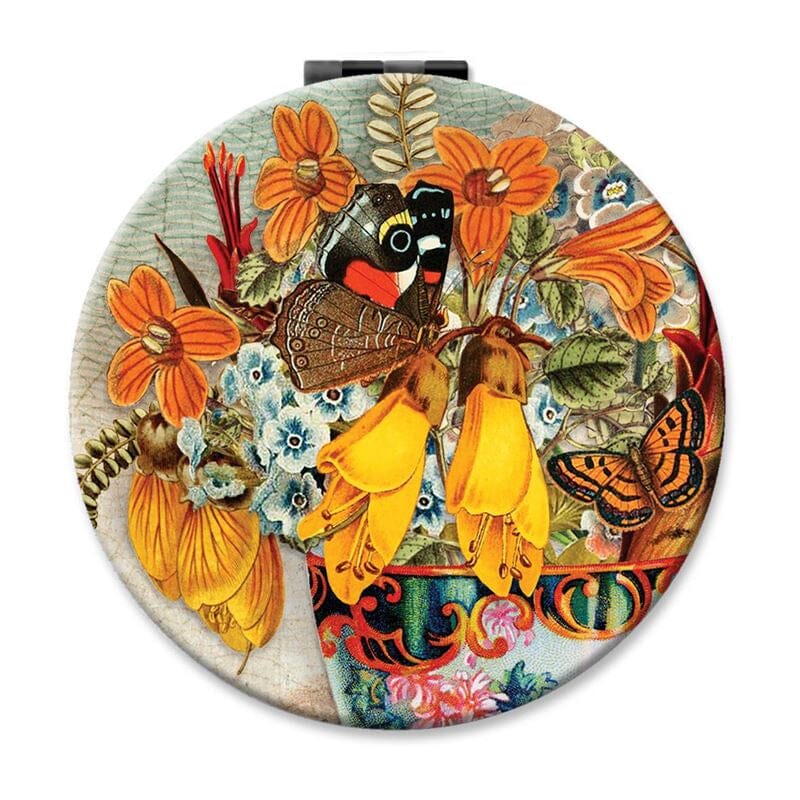 Red Admiral On Kowhai Mirror - Tanya Wolfkamp Accessories Tanya Wolfkamp 