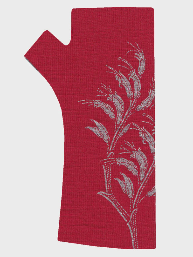 Kate Watts Merino Gloves - Red Harakeke