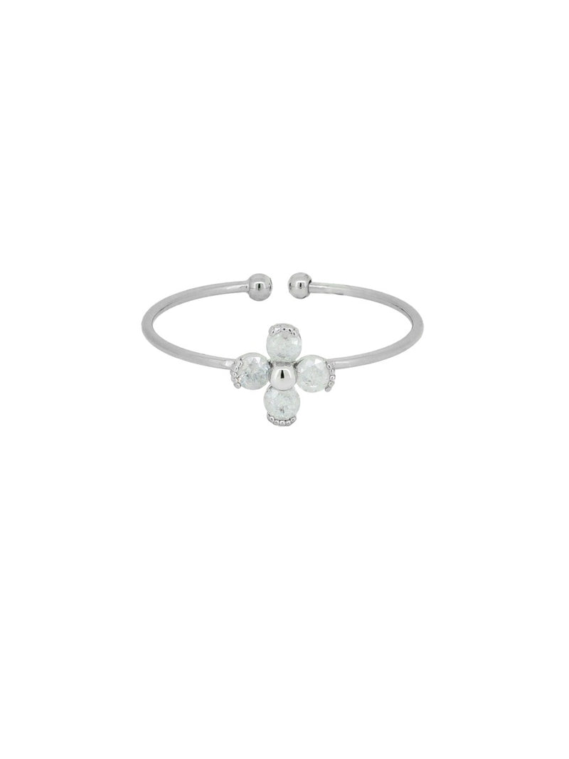Silver White Flower Ring (SALE)