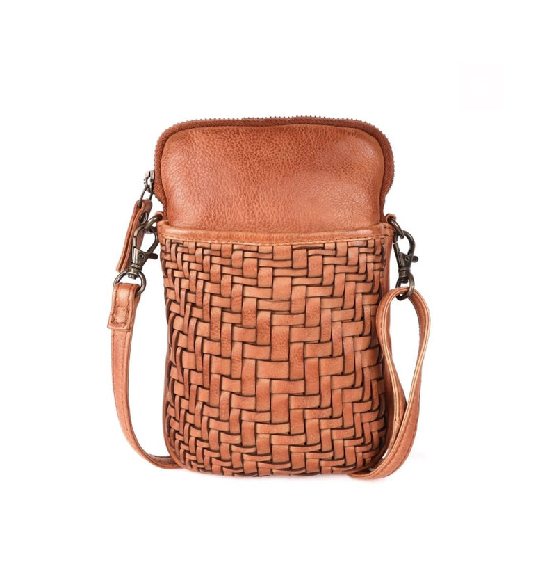 Rosebery Crossbody Leather Bag - Cognac