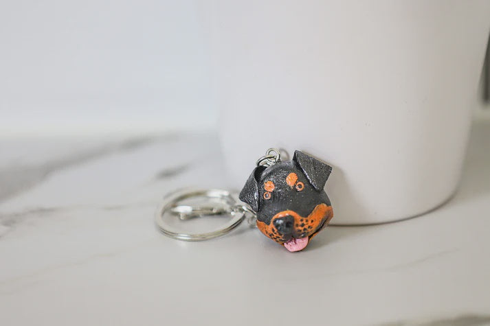 Rottie Keyring