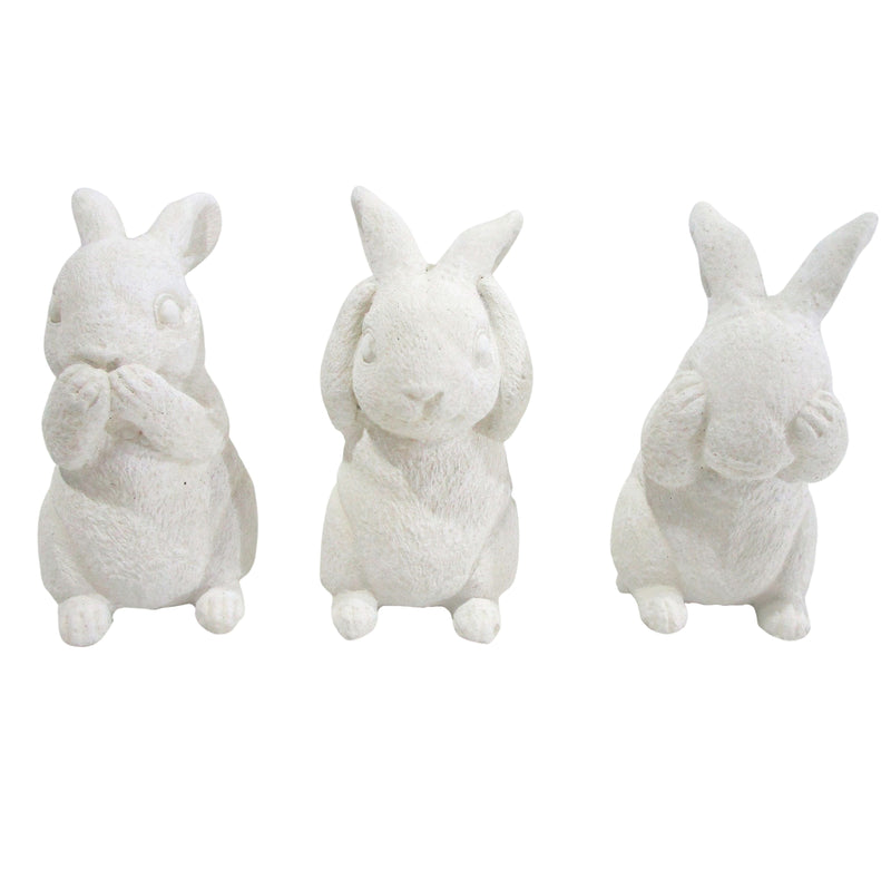 See No Evil Rabbit Sculptures - Set of 3 Homeware Decor Not specified 