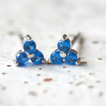 Birthstone Studs  - Silver