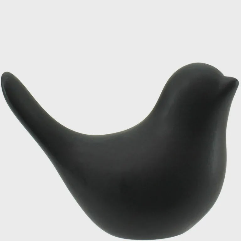 Dove Bird Ornament Small - Black