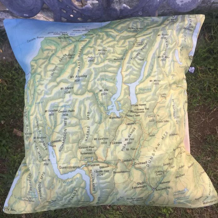 Otago Vintage Map Cushion Cover