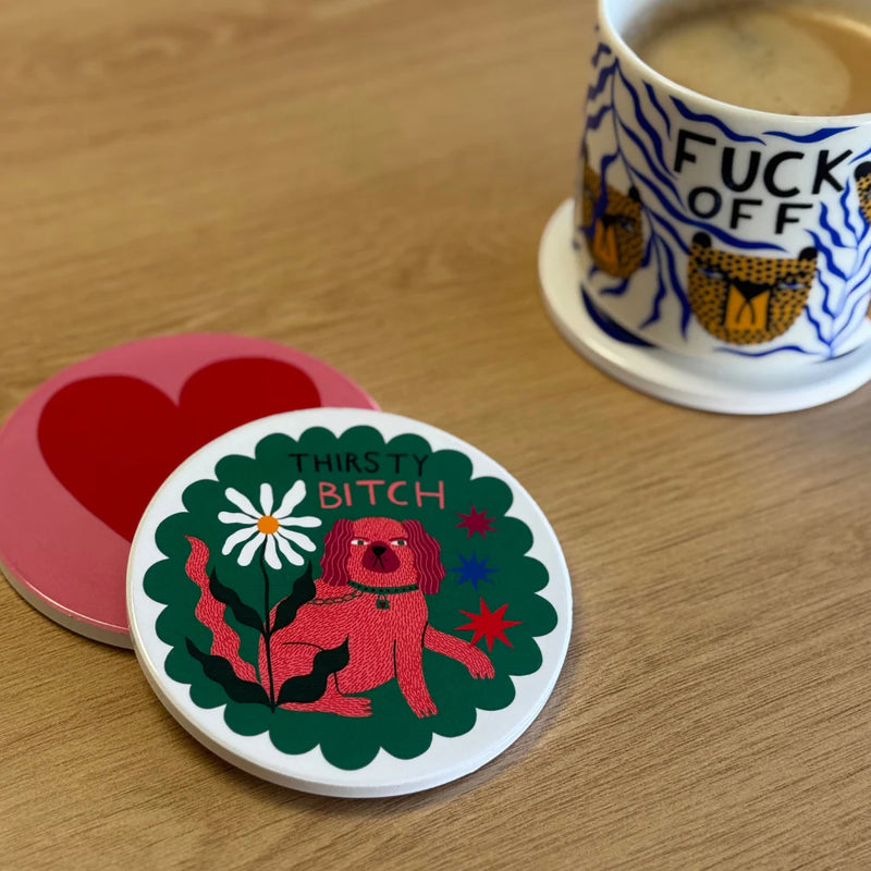 Studio Soph Ceramic Coaster - Thirsty Bitch