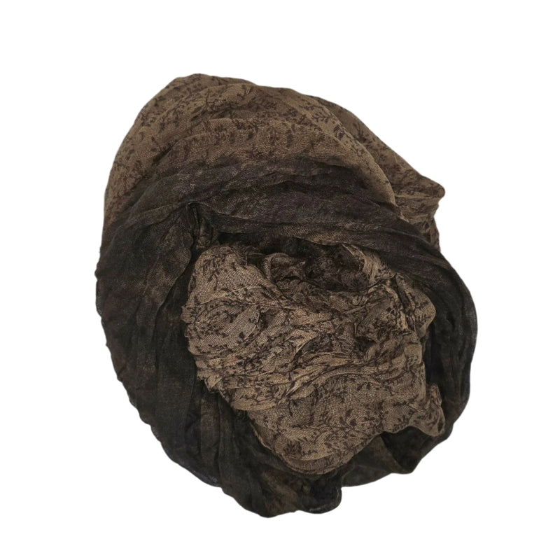 Cotton Hemp Scarf - Double Tone Mocha