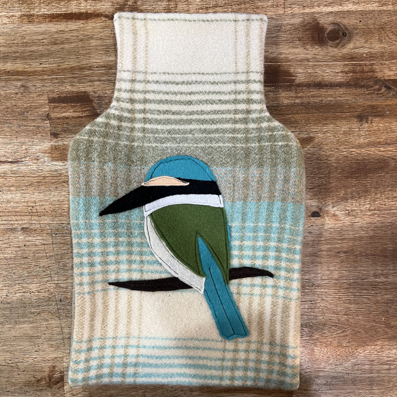Blanket hot water bottle cover - Kingfisher
