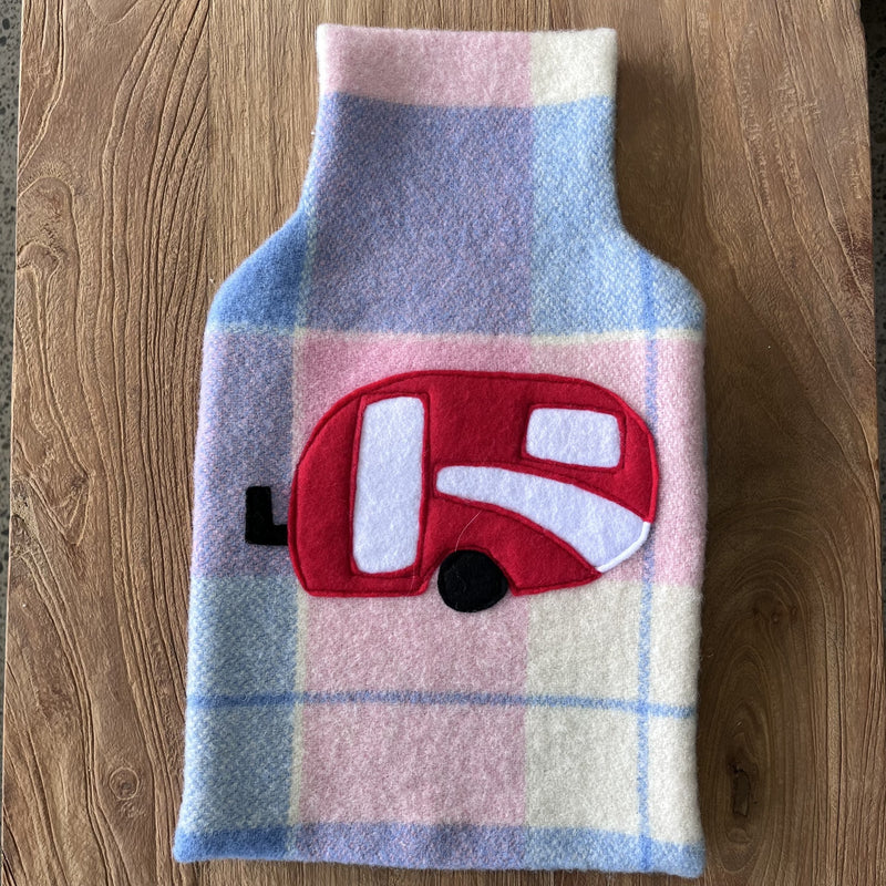 Blanket hot water bottle cover - Caravan