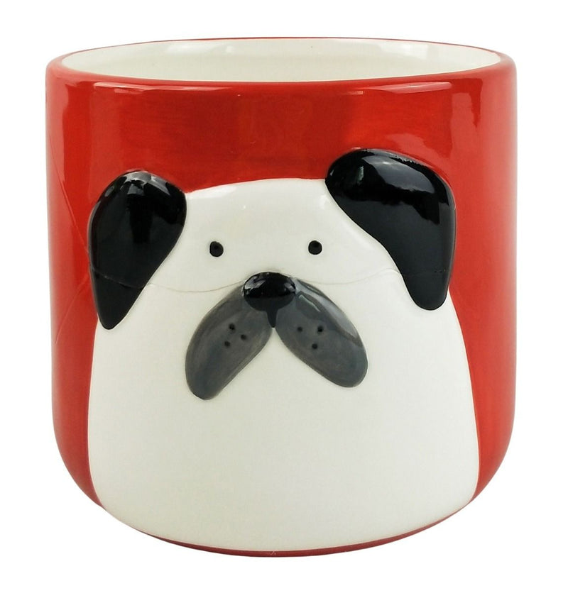 Cute Dog Planter -  Red