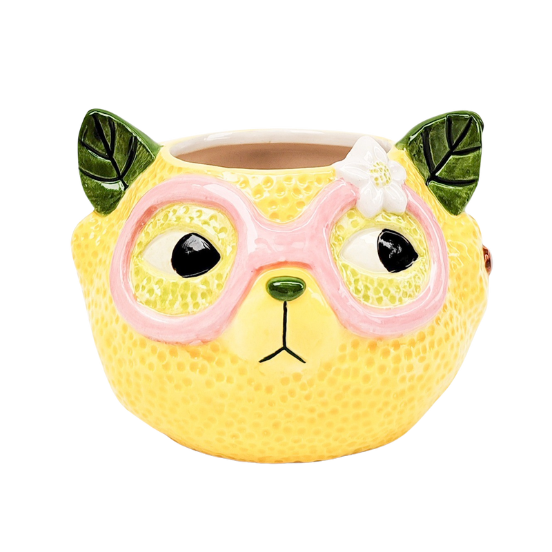 Tropicana Cat Lemon Planter