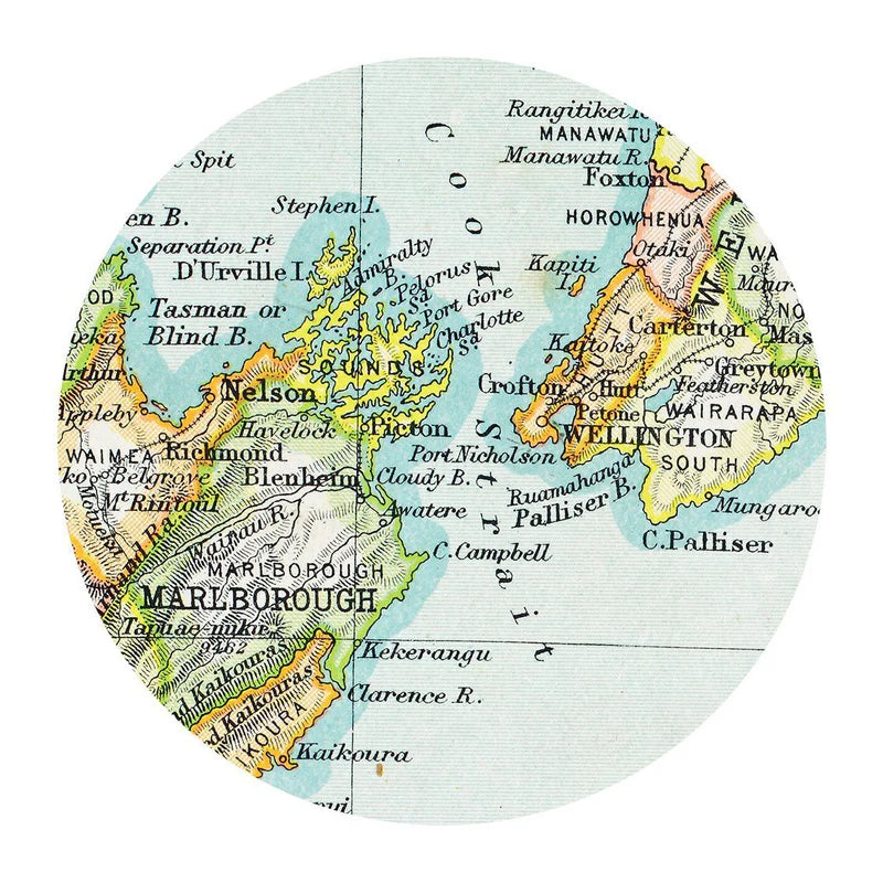 Vintage map coasters