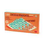 Wooden Chess & Draughts Set