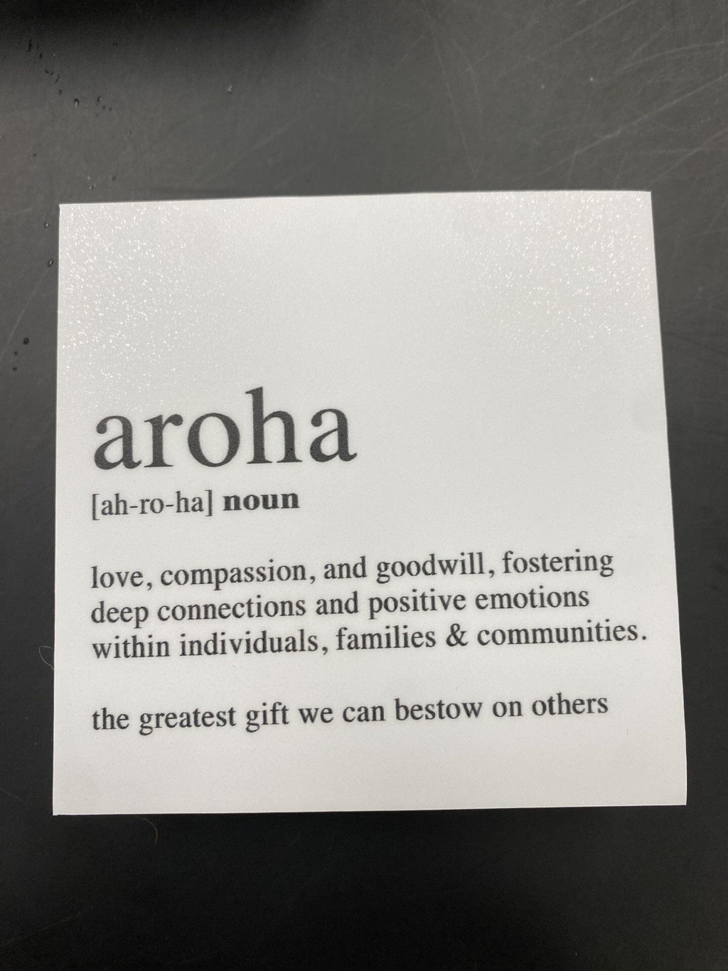 Word Block - Aroha Art - other Not specified 