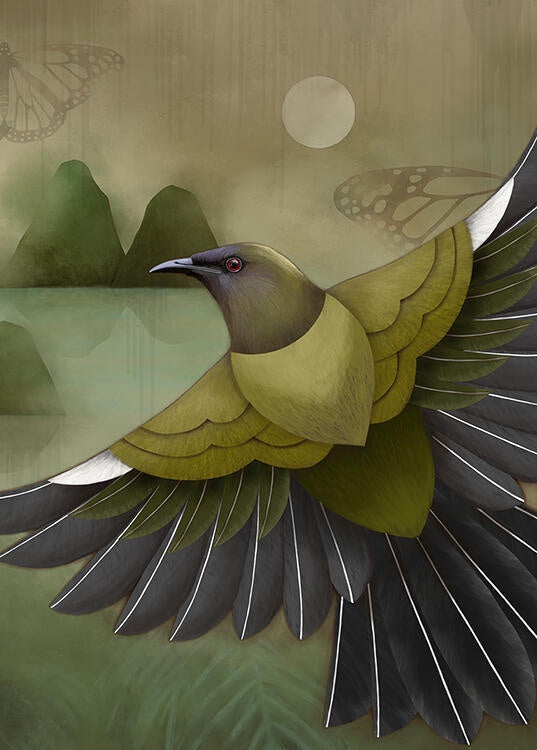 Korimako And Monarch - Kathryn Furniss