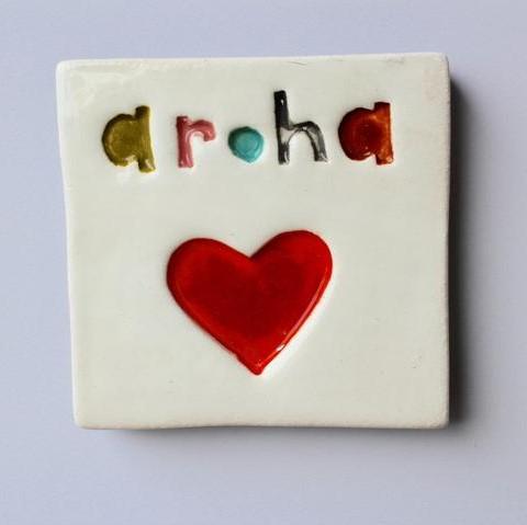 Aroha Rainbow square tile