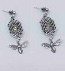 Art Deco Window Coin Earrings - Silver