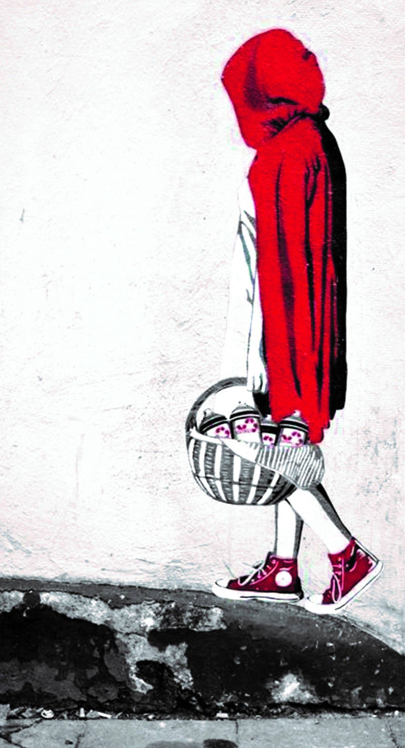 Banksy Red Riding Hood block