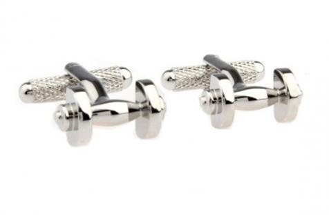 Barbell cufflinks