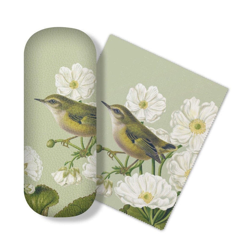 Birds and Botanicals Glasses Case w Lens Cloth