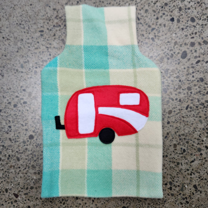 Blanket hot water bottle cover - Caravan