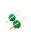 Circle Bar Earrings - gold