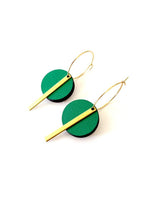 Circle Bar Earrings - Gold