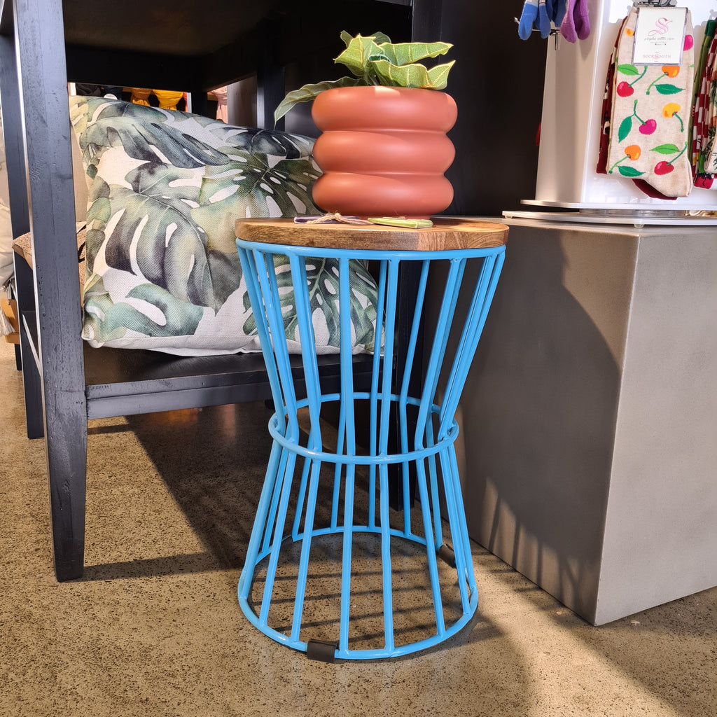 Coco Wood and Iron stools -four colours