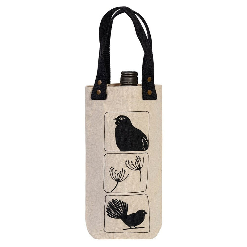Cotton Wine Bag - Birds